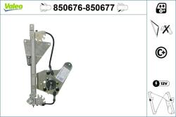 VALEO Mecanism actionare geam VALEO 850676 (850676)