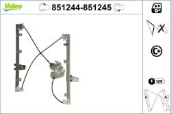 VALEO Mecanism actionare geam VALEO 851244 (851244)