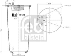 Febi Bilstein Burduf, suspensie pneumatica FEBI BILSTEIN 101301 (101301)