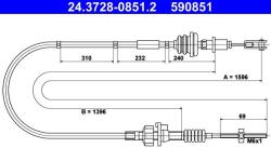 ATE Cablu ambreiaj ATE 24.3728-0851.2 (24.3728-0851.2)