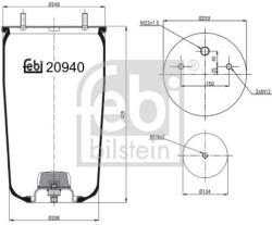 Febi Bilstein Burduf, suspensie pneumatica FEBI BILSTEIN 20940 (20940)