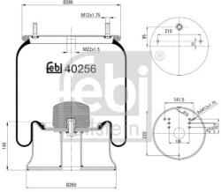 Febi Bilstein Burduf, suspensie pneumatica FEBI BILSTEIN 40256 (40256)