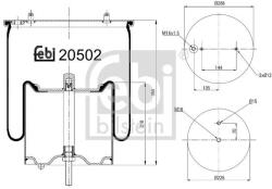 Febi Bilstein Burduf, suspensie pneumatica FEBI BILSTEIN 20502 (20502)