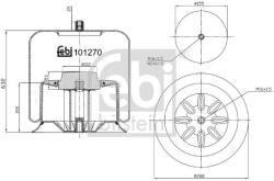 Febi Bilstein Burduf, suspensie pneumatica FEBI BILSTEIN 101270 (101270)