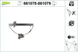 VALEO Mecanism actionare geam VALEO 861078 (861078)