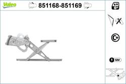 VALEO Mecanism actionare geam VALEO 851168 (851168) - fixbox