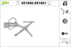 VALEO Mecanism actionare geam VALEO 851600 (851600)