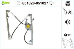 VALEO Mecanism actionare geam VALEO 851026 (851026)