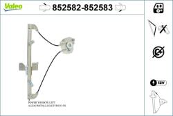 VALEO Mecanism actionare geam VALEO 852582 (852582) - fixbox
