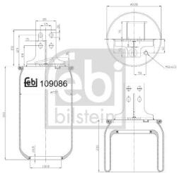 Febi Bilstein Burduf, suspensie pneumatica FEBI BILSTEIN 109086 (109086)