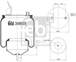 Febi Bilstein Burduf, suspensie pneumatica FEBI BILSTEIN 39855 (39855)