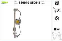 VALEO Mecanism actionare geam VALEO 850910 (850910)