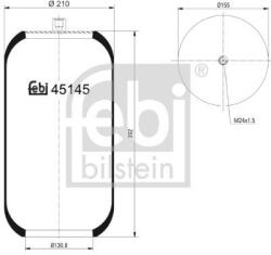 Febi Bilstein Burduf, suspensie pneumatica FEBI BILSTEIN 45145 (45145)