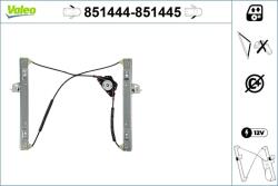 VALEO Mecanism actionare geam VALEO 851444 (851444) - fixbox