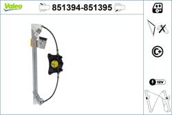 VALEO Mecanism actionare geam VALEO 851394 (851394)