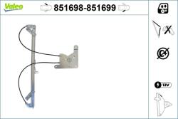 VALEO Mecanism actionare geam VALEO 851698 (851698) - fixbox
