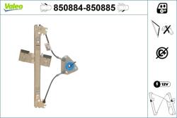 VALEO Mecanism actionare geam VALEO 850884 (850884) - fixbox