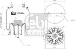 Febi Bilstein Burduf, suspensie pneumatica FEBI BILSTEIN 106564 (106564)