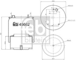 Febi Bilstein Burduf, suspensie pneumatica FEBI BILSTEIN 45662 (45662)