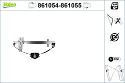 VALEO Mecanism actionare geam VALEO 861054 (861054)