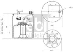 Febi Bilstein Burduf, suspensie pneumatica FEBI BILSTEIN 106772 (106772)