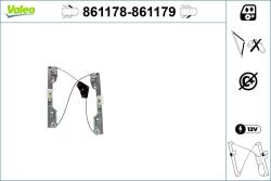 VALEO Mecanism actionare geam VALEO 861178 (861178)