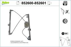 VALEO Mecanism actionare geam VALEO 852600 (852600)