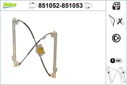 VALEO Mecanism actionare geam VALEO 851052 (851052) - fixbox