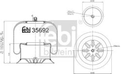 Febi Bilstein Burduf, suspensie pneumatica FEBI BILSTEIN 35692 (35692)