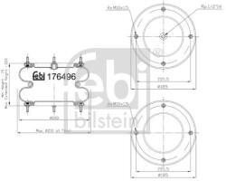 Febi Bilstein Burduf, suspensie pneumatica FEBI BILSTEIN 176496 (176496)