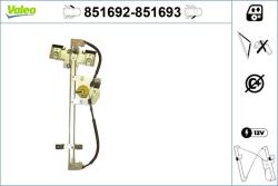 VALEO Mecanism actionare geam VALEO 851692 (851692)