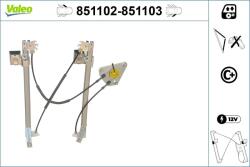 VALEO Mecanism actionare geam VALEO 851102 (851102) - fixbox
