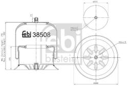 Febi Bilstein Burduf, suspensie pneumatica FEBI BILSTEIN 38508 (38508)