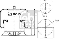Febi Bilstein Burduf, suspensie pneumatica FEBI BILSTEIN 39513 (39513)