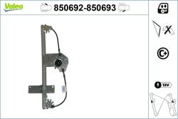 VALEO Mecanism actionare geam VALEO 850692 (850692) - fixbox