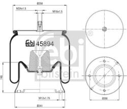 Febi Bilstein Burduf, suspensie pneumatica FEBI BILSTEIN 45894 (45894)