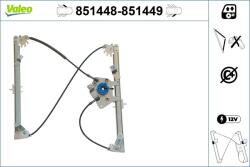 VALEO Mecanism actionare geam VALEO 851448 (851448)