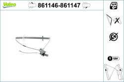 VALEO Mecanism actionare geam VALEO 861147 (861147)