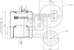 Febi Bilstein Burduf, suspensie pneumatica FEBI BILSTEIN 107610 (107610)