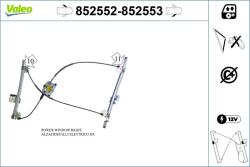 VALEO Mecanism actionare geam VALEO 852552 (852552) - fixbox