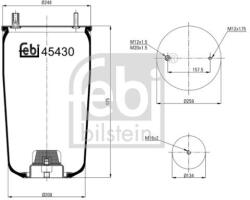 Febi Bilstein Burduf, suspensie pneumatica FEBI BILSTEIN 45430 (45430)