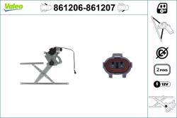 VALEO Mecanism actionare geam VALEO 861206 (861206)