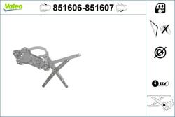 VALEO Mecanism actionare geam VALEO 851606 (851606)