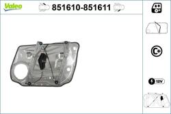 VALEO Mecanism actionare geam VALEO 851610 (851610)
