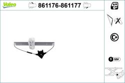 VALEO Mecanism actionare geam VALEO 861177 (861177) - fixbox