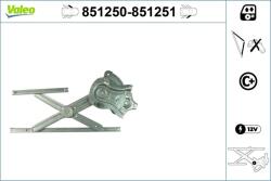 VALEO Mecanism actionare geam VALEO 851250 (851250)