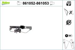 VALEO Mecanism actionare geam VALEO 861052 (861052)