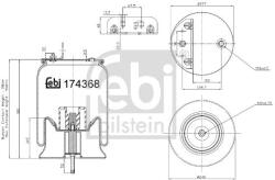 Febi Bilstein Burduf, suspensie pneumatica FEBI BILSTEIN 174368 (174368)