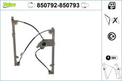 VALEO Mecanism actionare geam VALEO 850792 (850792) - fixbox