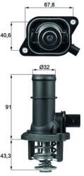 MAHLE Termostat, lichid racire MAHLE TI 16 105 (TI 16 105)